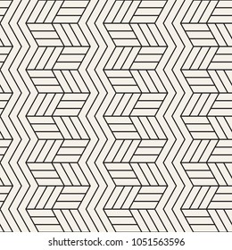 Vector seamless pattern. Modern stylish abstract texture. Repeating geometric tiles from striped elements