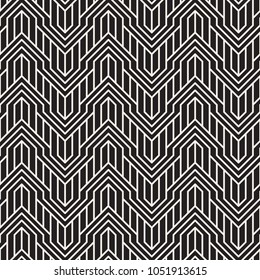 Vector seamless pattern. Modern stylish abstract texture. Repeating geometric tiles from striped elements