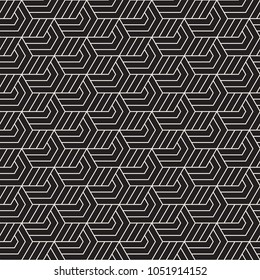 Vector seamless pattern. Modern stylish abstract texture. Repeating geometric tiles from striped elements
