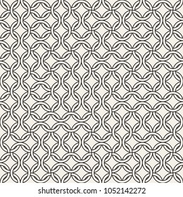 Vector seamless pattern. Modern stylish abstract texture. Repeating geometric tiles from striped elements