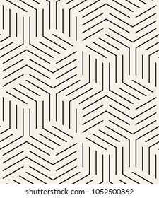Vector seamless pattern. Modern stylish texture. Repeating geometric tiles with hexagonal linear grid.