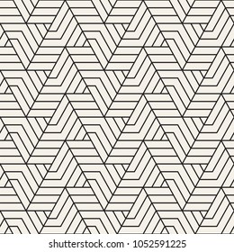 Vector seamless pattern. Modern stylish abstract texture. Repeating geometric tiles from striped elements
