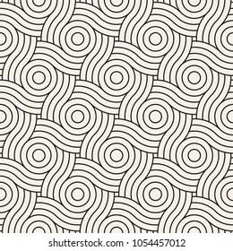 Vector seamless pattern. Modern stylish abstract texture. Repeating geometric tiles from striped elements
