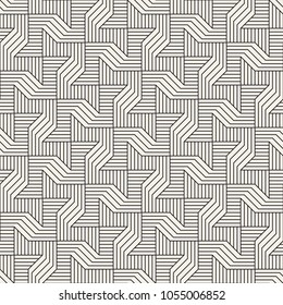 Vector seamless pattern. Modern stylish abstract texture. Repeating geometric tiles from striped elements