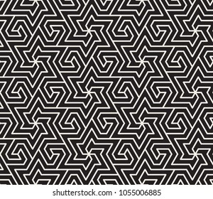 Vector seamless pattern. Modern stylish abstract texture. Repeating geometric tiles from striped elements