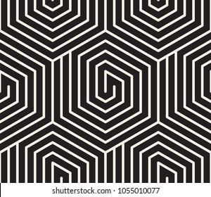 Vector seamless pattern. Modern stylish abstract texture. Repeating geometric tiles from striped elements