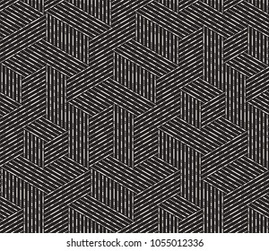 Vector seamless pattern. Modern stylish abstract texture. Repeating geometric tiles from striped elements
