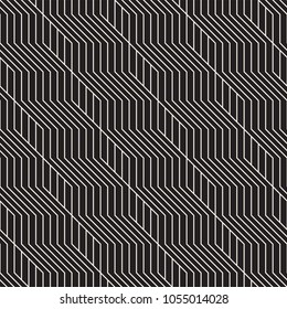 Vector seamless pattern. Modern stylish abstract texture. Repeating geometric tiles from striped elements