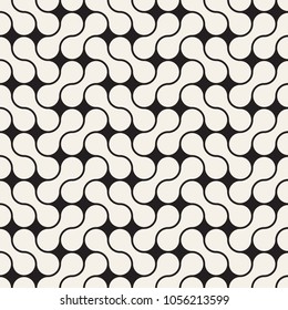 Vector seamless pattern. Modern stylish abstract texture. Repeating geometric tiles from striped elements
