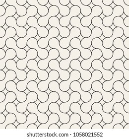 Vector seamless pattern. Modern stylish abstract texture. Repeating geometric tiles from striped elements
