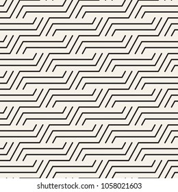 Vector seamless pattern. Modern stylish abstract texture. Repeating geometric tiles from striped elements
