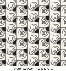 Vector seamless pattern. Modern stylish abstract texture. Repeating geometric tiles from striped elements
