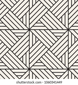 Vector seamless pattern. Modern stylish abstract texture. Repeating geometric tiles from striped elements
