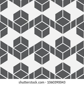  Vector seamless pattern. Modern stylish texture. Repeating geometric tiles with a grid of rhombuses.