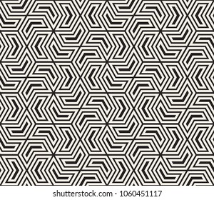 Vector seamless pattern. Modern stylish abstract texture. Repeating geometric tiles from striped elements