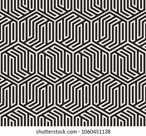 Vector seamless pattern. Modern stylish abstract texture. Repeating geometric tiles from striped elements