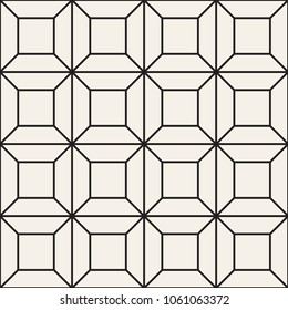 Vector seamless pattern. Modern stylish abstract texture. Repeating geometric tiles from striped elements
