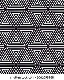  Vector seamless pattern. Modern stylish texture. Repeating geometric tiles with triangles.
