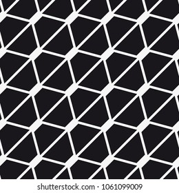  Vector seamless pattern. Modern stylish texture. Repeating geometric tiles with a grid of rhombuses.