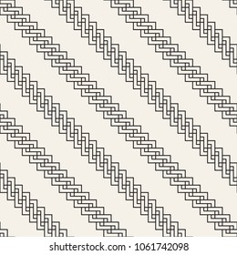 Vector seamless pattern. Modern stylish abstract texture. Repeating geometric tiles from striped elements