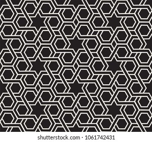 Vector seamless pattern. Modern stylish abstract texture. Repeating geometric tiles from striped elements