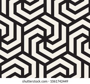 Vector seamless pattern. Modern stylish abstract texture. Repeating geometric tiles from striped elements