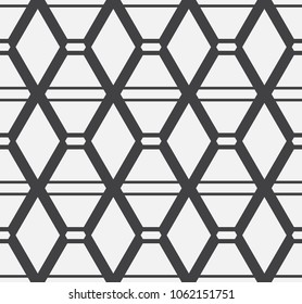  Vector seamless pattern. Modern stylish texture. Repeating geometric tiles with a grid of rhombuses.