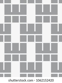  Vector seamless pattern. Modern stylish texture. Repetition of geometric tiles with a grid of rectangles of different shapes.