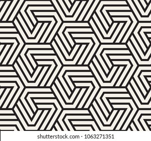Vector seamless pattern. Modern stylish abstract texture. Repeating geometric tiles from striped elements
