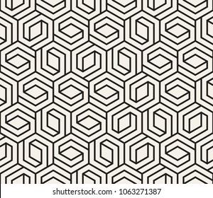 Vector seamless pattern. Modern stylish abstract texture. Repeating geometric tiles from striped elements