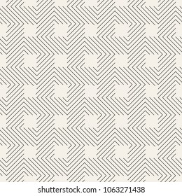 Vector seamless pattern. Modern stylish abstract texture. Repeating geometric tiles from striped elements
