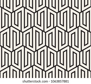 Vector seamless pattern. Modern stylish abstract texture. Repeating geometric tiles from striped elements
