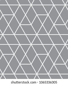  Vector seamless pattern. Modern stylish texture. Repeating geometric tiles with a grid of rhombuses.