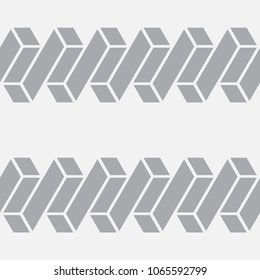  Vector seamless pattern. Modern stylish texture. Repeating geometric tiles with cubes.