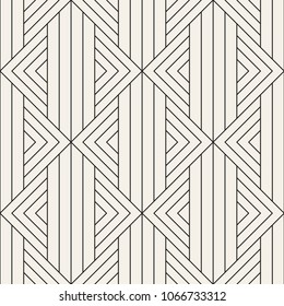Vector seamless pattern. Modern stylish abstract texture. Repeating geometric tiles from striped elements