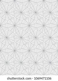 Vector seamless pattern. Modern stylish repeating texture in form of spiderweb