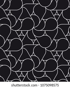  Vector seamless pattern. Modern stylish texture. Repetition of geometric tiles with an abstract mesh of drops.