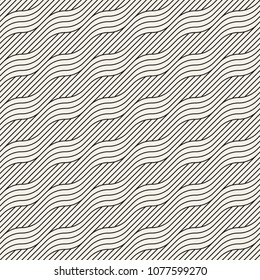 Vector seamless pattern. Modern stylish abstract texture. Repeating geometric tiles from striped elements