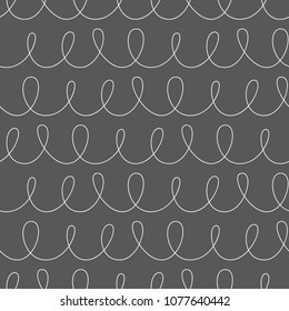  Vector seamless pattern. Modern stylish texture with spirals of wavy stripes. Geometric abstract background.