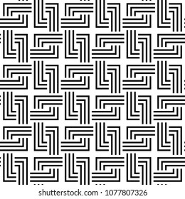 Vector seamless pattern. Modern stylish texture. Monochrome geometric background with square tiles.