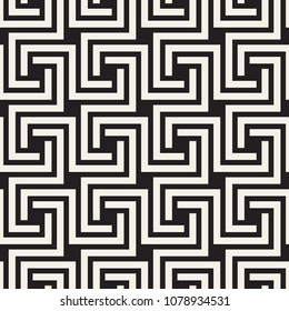 Vector seamless pattern. Modern stylish abstract texture. Repeating geometric tiles from striped elements