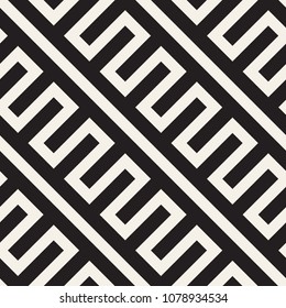 Vector seamless pattern. Modern stylish abstract texture. Repeating geometric tiles from striped elements