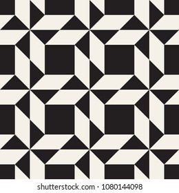 Vector seamless pattern. Modern stylish abstract texture. Repeating geometric tiles from striped elements
