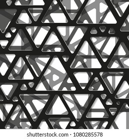 Vector seamless pattern. Modern stylish 3d texture of mesh.