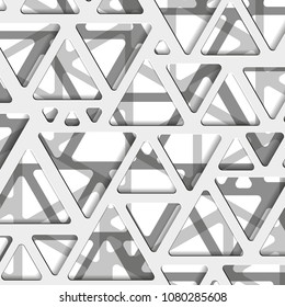 Vector seamless pattern. Modern stylish 3d texture of mesh.