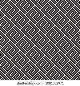 Vector seamless pattern. Modern stylish abstract texture. Repeating geometric tiles from striped elements