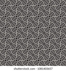 Vector seamless pattern. Modern stylish abstract texture. Repeating geometric tiles from striped elements