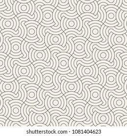 Vector seamless pattern. Modern stylish abstract texture. Repeating geometric tiles from striped elements