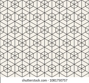 Vector seamless pattern. Modern stylish abstract texture. Repeating geometric tiles from striped elements