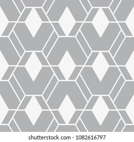  Vector seamless pattern. Modern stylish texture. Repeating geometric tiles with hexagonal grid.